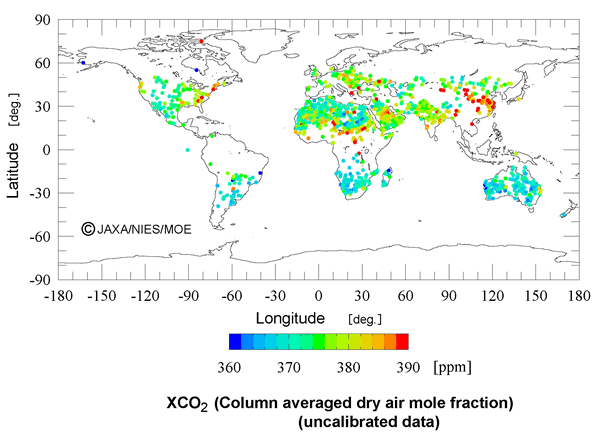 CO2 map Ibuki satellite